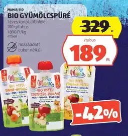 ALDI MAMIA BIO Bio gyümölcspüré ajánlat