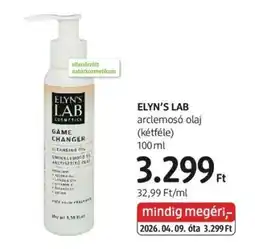 DM ELYN’S LAB arclemosó olaj ajánlat