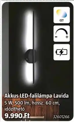 Bauhaus Lavida akkus led-falilampa ajánlat