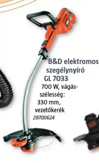B&D elektromos szegélynyíró GL 7033