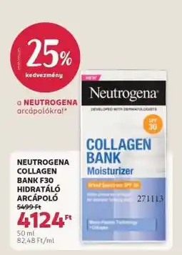 Rossmann NEUTROGENA COLLAGEN BANK F30 HIDRATÁLÓ ARCÁPOLÓ ajánlat