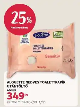 Rossmann ALOUETTE NEDVES TOALETTPAPÍR UTÁNTÖLTŐ ajánlat