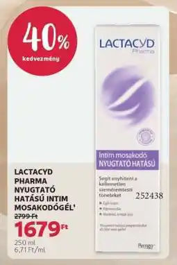 Rossmann LACTACYD PHARMA NYUGTATÓ HATÁSÚ INTIM MOSAKODÓGÉL ajánlat