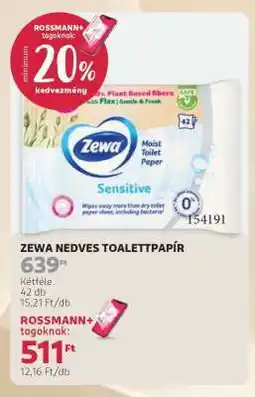 Rossmann ZEWA NEDVES TOALETTAPAPÍR ajánlat