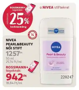 Rossmann NIVEA PEARL&BEAUTY NŐI STIFT ajánlat