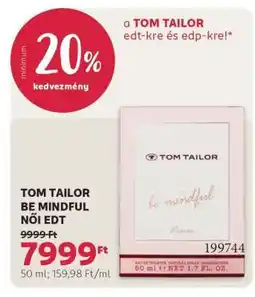 Rossmann TOM TAILOR BE MINDFUL NŐI EDT ajánlat
