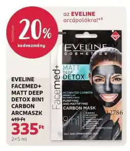 Rossmann EVELINE FACEMED+ MATT DEEP DETOX 8IN1 CARBON ARCMASZK ajánlat