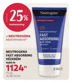 Rossmann NEUTROGENA FAST ABSORBING KÉZKRÉM ajánlat