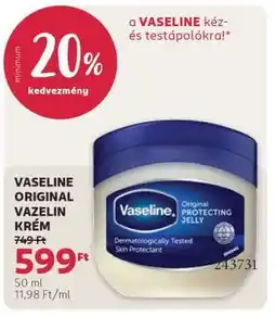 Rossmann VASELINE ORIGINAL VAZELIN KRÉM ajánlat