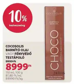 Rossmann COCOSOLIS BARNÍTÓ OLAJ VAGY FÉNYVÉDŐ TESTÁPOLÓ ajánlat