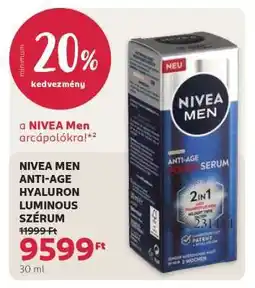 Rossmann NIVEA MEN ANTI-AGE HYALURON LUMINOUS SZÉRUM ajánlat