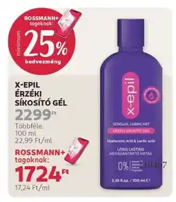 Rossmann X-EPIL ÉRZÉKI SÍKOSÍTÓ GÉL ajánlat