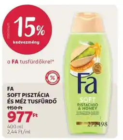 Rossmann FA SOFT PISZTÁCIA ÉS MÉZ TUSFÜRDŐ ajánlat