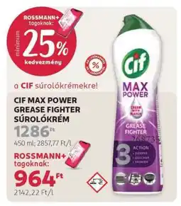 Rossmann CIF MAX POWER GREASE FIGHTER SÚROLÓKRÉM ajánlat