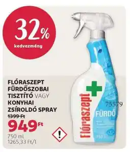 Rossmann FLÓRASZEPT FÜRDŐSZOBAI TISZTÍTÓ VAGY KONYHAI ZSÍROLDÓ SPRAY ajánlat