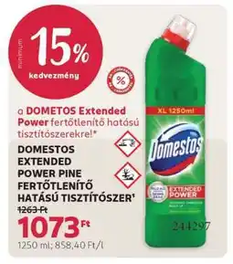 Rossmann DOMESTOS EXTENDED POWER PINE FERTŐTLENÍTŐ HATÁSÚ TISZTÍTÓSZER ajánlat