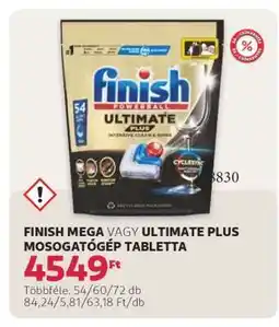 Rossmann FINISH MEGA VAGY ULTIMATE PLUS MOSOGATÓGÉP TABLETTA ajánlat
