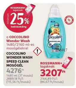 Rossmann COCCOLINO WONDER WASH SPEED CLEAN MOSÓGÉL ajánlat