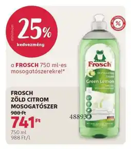 Rossmann FROSCH ZÖLD CITROM MOSOGATÓSZER ajánlat