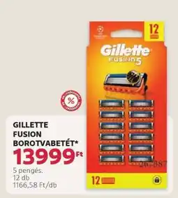 Rossmann GILLETTE FUSION BOROTVABETÉT ajánlat