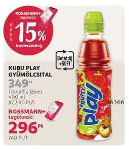 Rossmann Kubu Play gyümölcsital ajánlat