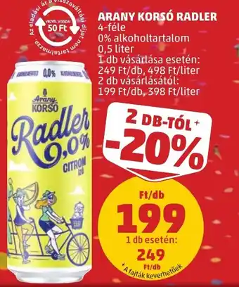 Arany Korsó Radler