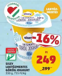PENNY Sissy laktózmentes görög joghurt ajánlat