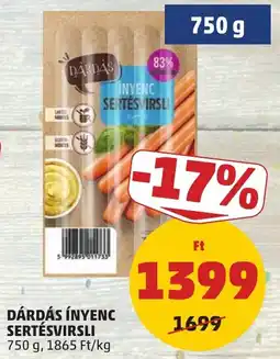 PENNY Dárdás ínyenc sertésvirslí ajánlat