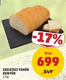 PENNY Szeletelt fehér kenyér ajánlat
