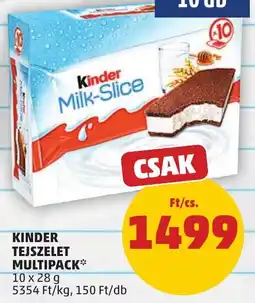 PENNY Kinder tejszelet multipack ajánlat