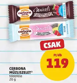 PENNY Cerbona müzliszelet ajánlat