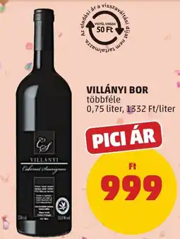 PENNY Villányi bor ajánlat