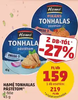 PENNY Hamé tonhalas pástétom ajánlat