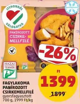 PENNY Fagylakoma panírozott csirkemellfilé ajánlat