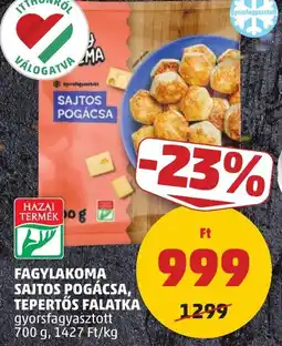 PENNY Fagylakoma sajtos pogácsa, tepertős falatka ajánlat