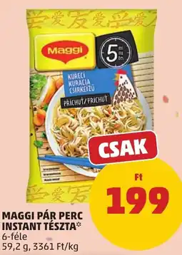 PENNY Maggi pár perc instant tészta ajánlat