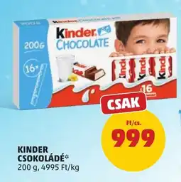PENNY Kinder csokoládé ajánlat