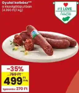 Spar Gyulai kolbász ajánlat