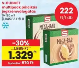 Spar S-budget multipack pálcikás jégkrémválogatás ajánlat