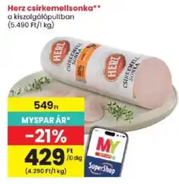 Spar Herz csirkemellsonka ajánlat