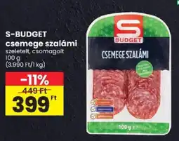 Spar S budget csemege szalámi ajánlat