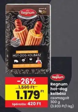 Spar Regnum hot-dog kolbász ajánlat