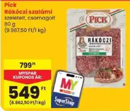 Spar Pick rákóczi szalámi ajánlat
