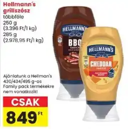 Spar Hellmann's grillszósz ajánlat