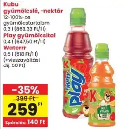 Spar Kubu gyümölcsle, -nektár ajánlat