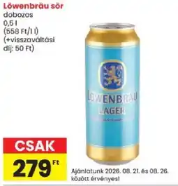Spar Lowenbrau sör ajánlat