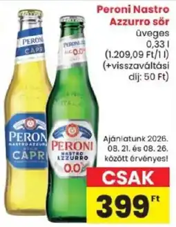 Spar Peroni Nastro azzurro sör ajánlat