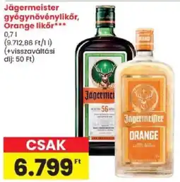 Spar Jägermeister gyógynövénylikőr ajánlat