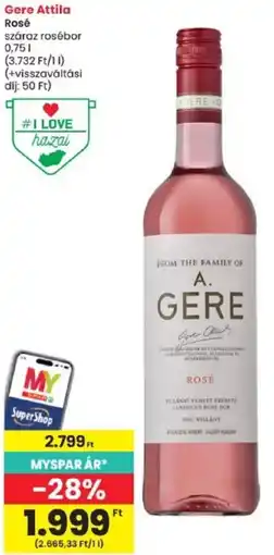 Spar Gere Attila rosé ajánlat