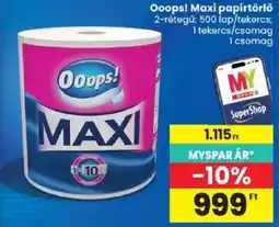 Spar Ooops! Maxi papírtörlő ajánlat